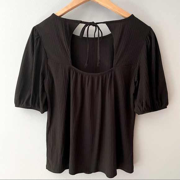 W5 Black Rib Open Back Top - Picture 2 of 8